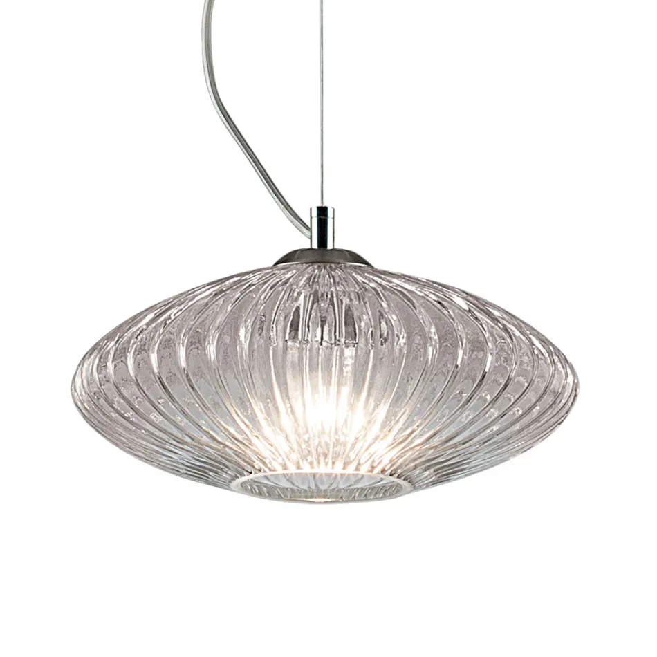 Lampă cu suspendare din sticlă suflată realizată manual în Veneția - Dafne Viadurini