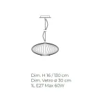 Lampă cu suspendare din sticlă suflată realizată manual în Veneția - Dafne Viadurini