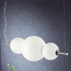 Lampă cu suspendare realizată manual din sticlă venețiană stratificată - Jupiter Viadurini