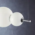 Lampă cu suspendare realizată manual din sticlă venețiană stratificată - Jupiter Viadurini