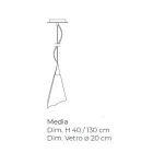 Lampă cu suspendare din sticlă suflată din Veneția, realizată manual - Cristal Viadurini