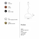 suspensie Lampa în două-ton Ø40x H20x L.cavo100cm ușoare de oțel Viadurini