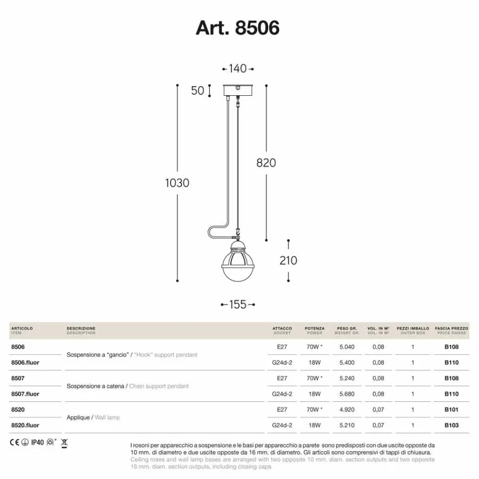 alamă Suspensie lampă tivi și sticlă albă Viadurini