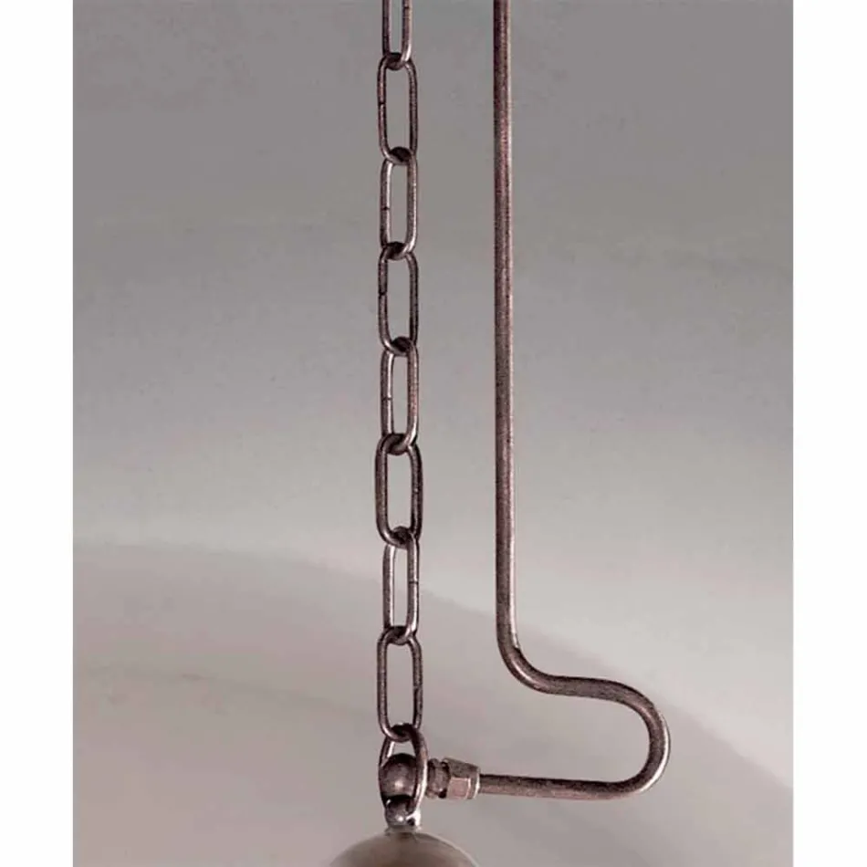 alamă Suspensie lampă tivi și sticlă albă Viadurini