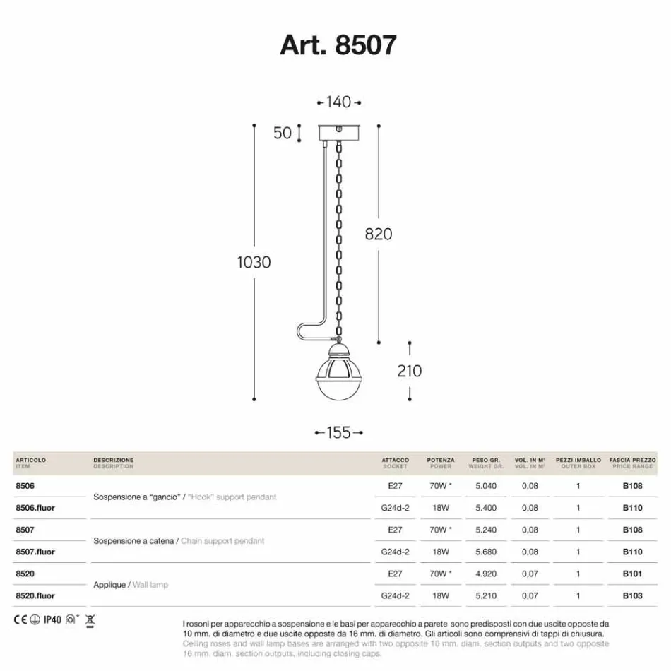 alamă Suspensie lampă tivi și sticlă albă Viadurini