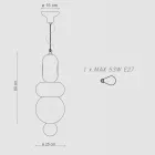 Lampa cu suspendare cu 3 elemente de forme diferite Made in Italy - Bumbum Viadurini