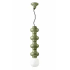 Lampa cu Suspensie cu 4 Elemente din Ceramica si Sticla Made in Italy - Capocabana Viadurini