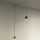 Lampă suspendată cu cilindri din sticlă Canneté fabricată în Italia - Oris Viadurini