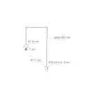 Lampă suspendată cu cilindri din sticlă Canneté fabricată în Italia - Oris Viadurini