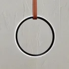 Lampa cu Suspensie cu Forme Geometrice si Detaliu din Imitatie Piele - Chiparos Viadurini