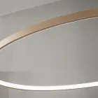 Lampă suspendată cu lumină LED rotundă orizontală din metal - Mulberry Viadurini