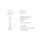 Lampă suspendată cu abajur din poliester Made in Italy - Toscot Junction Viadurini