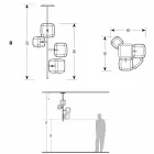Lampă suspendată cu structură metalică lucioasă Made in Italy - Donatina Viadurini