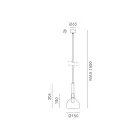 Lampa cu Suspensie cu Sticla in Diverse Forme Made in Italy - Sintonia Viadurini