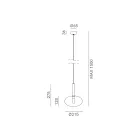 Lampa cu Suspensie cu Sticla in Diverse Forme Made in Italy - Sintonia Viadurini