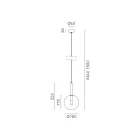 Lampa cu Suspensie cu Sticla in Diverse Forme Made in Italy - Sintonia Viadurini