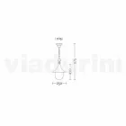 Lampă suspendată din aluminiu alb din Italia, Anusca Viadurini