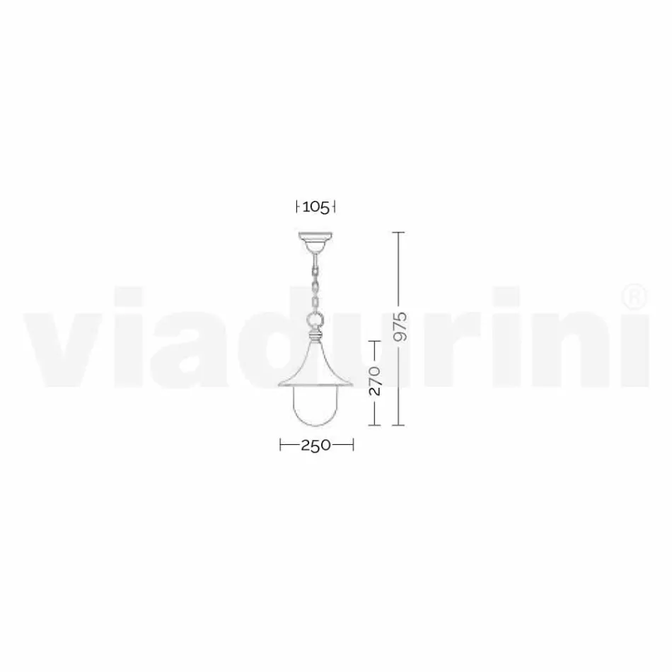 Lampă suspendată din aluminiu alb din Italia, Anusca Viadurini