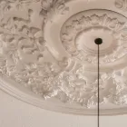 Lampa cu Suspensie Design Gips Alb si Aluminiu Negru 1 Con - Tesera Viadurini