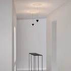 Lampa cu Suspensie Design Gips Alb si Aluminiu Negru 1 Con - Tesera Viadurini