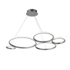 Lampa cu Suspensie de Design pentru Sufragerie din Metal Argintiu sau Auriu - Olimpo Viadurini
