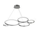 Lampa cu Suspensie de Design pentru Sufragerie din Metal Argintiu sau Auriu - Olimpo