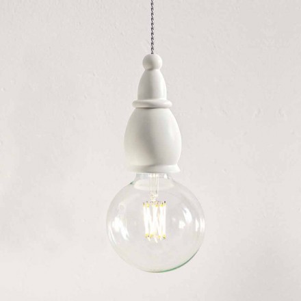 Design lampă suspendată din ceramică fabricată în Italia - Soarta de Aldo Bernardi Viadurini