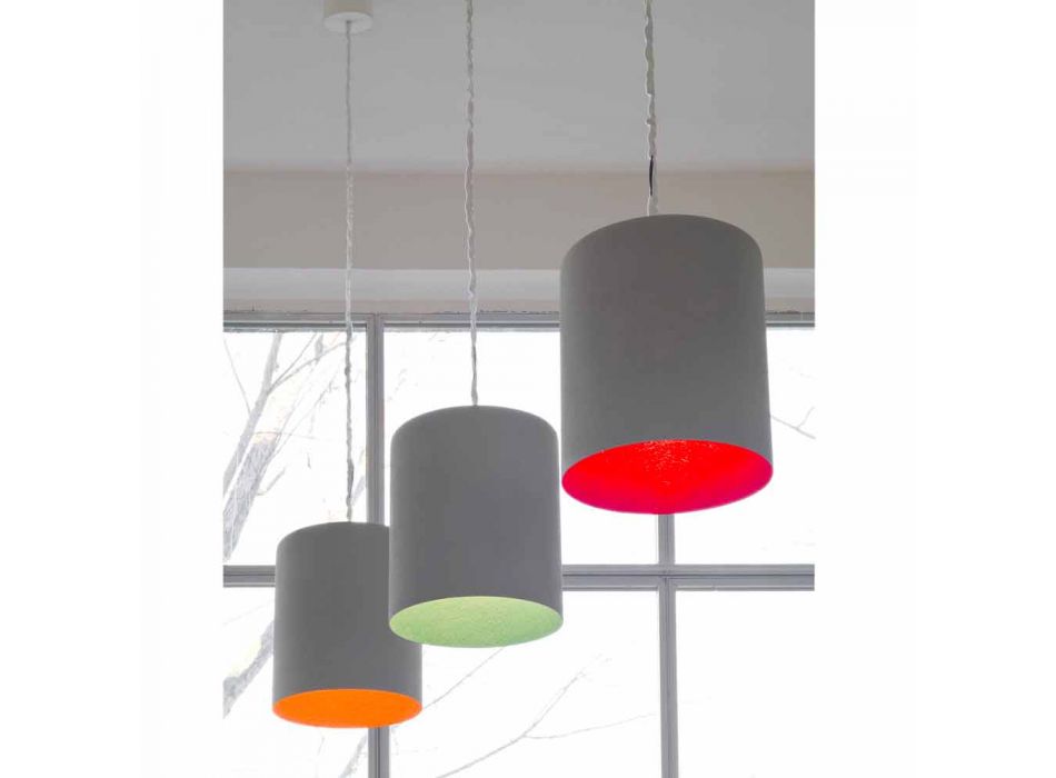 Lampa de pandantiv design In-es.artdesign Bin Ciment vopsit Viadurini