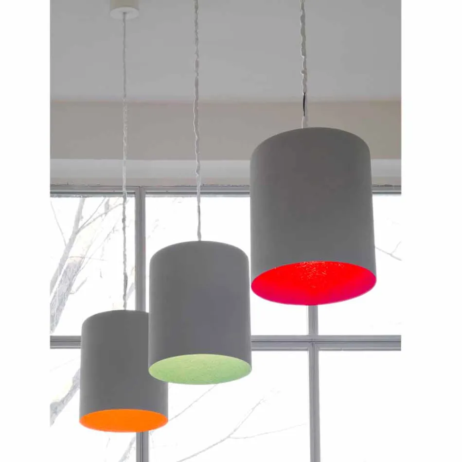 Lampa de pandantiv design In-es.artdesign Bin Ciment vopsit Viadurini