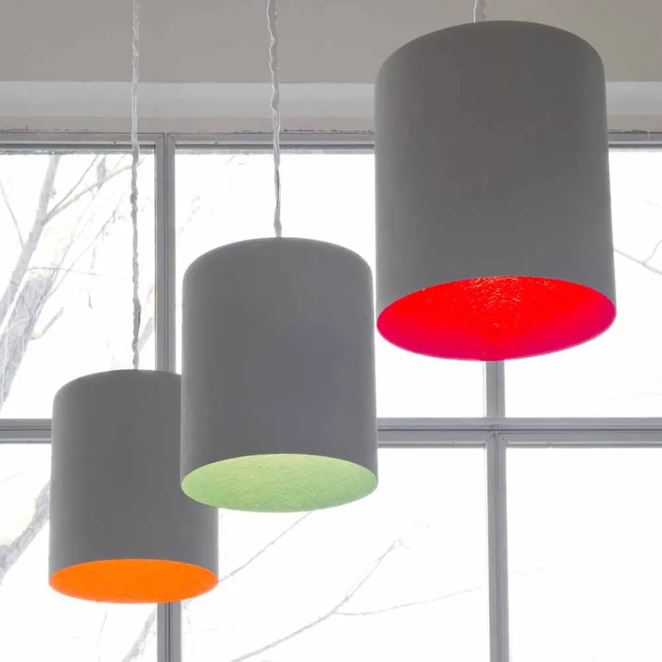 Lampa de pandantiv design In-es.artdesign Bin Ciment vopsit Viadurini