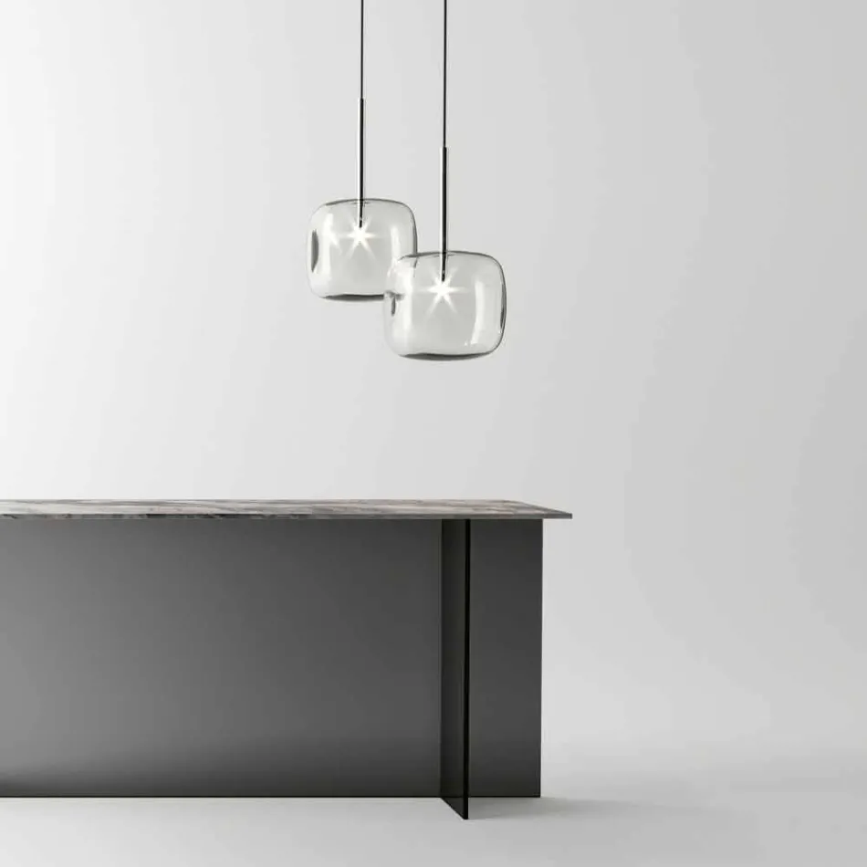 Lampă suspendată design din metal lucios Fabricat în Italia - Donatina Viadurini