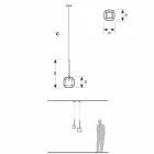 Lampă suspendată design din metal lucios Fabricat în Italia - Donatina Viadurini