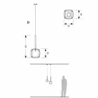 Lampă suspendată design din metal lucios Fabricat în Italia - Donatina Viadurini