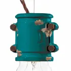 Agățat lampă artizanale design urban Edith Ferroluce Viadurini