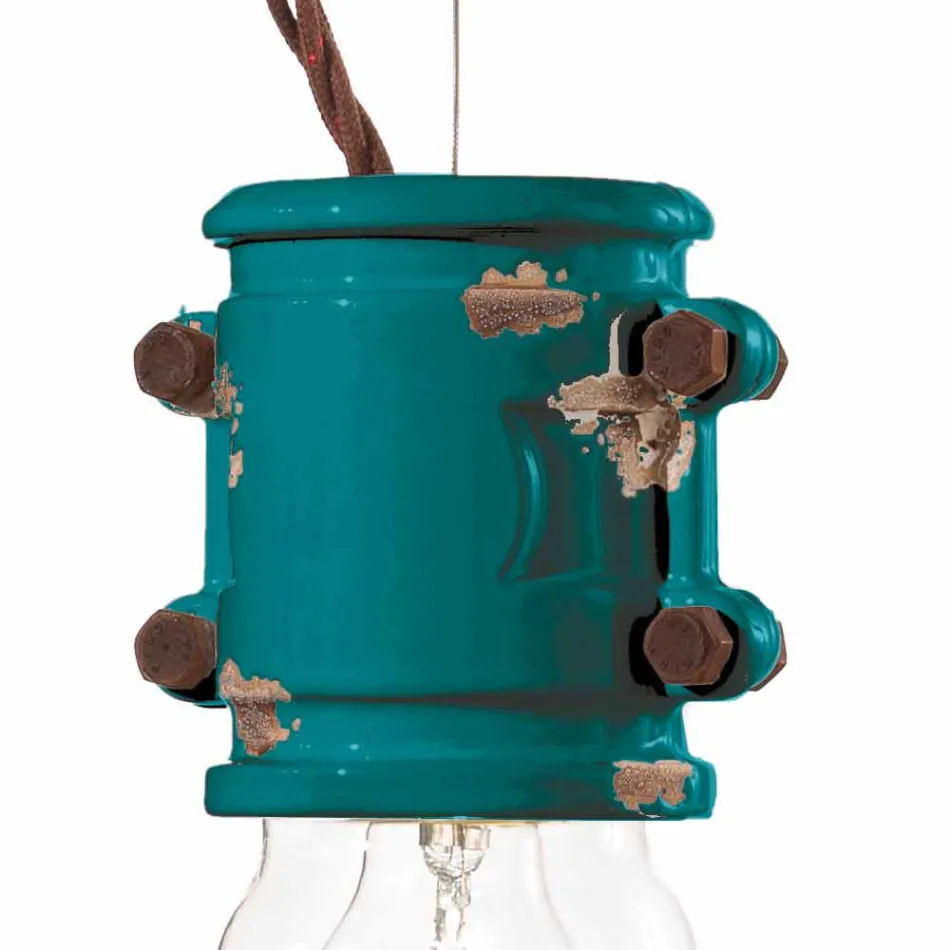 Agățat lampă artizanale design urban Edith Ferroluce Viadurini