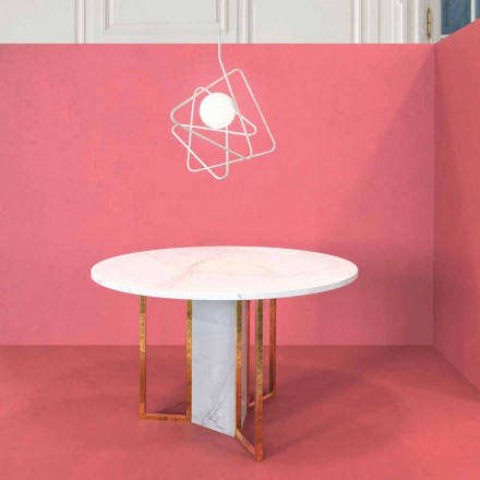 Lampa în suspensie din oțel modernă Ø60xh.60xL.cavo200cm, Adele Viadurini