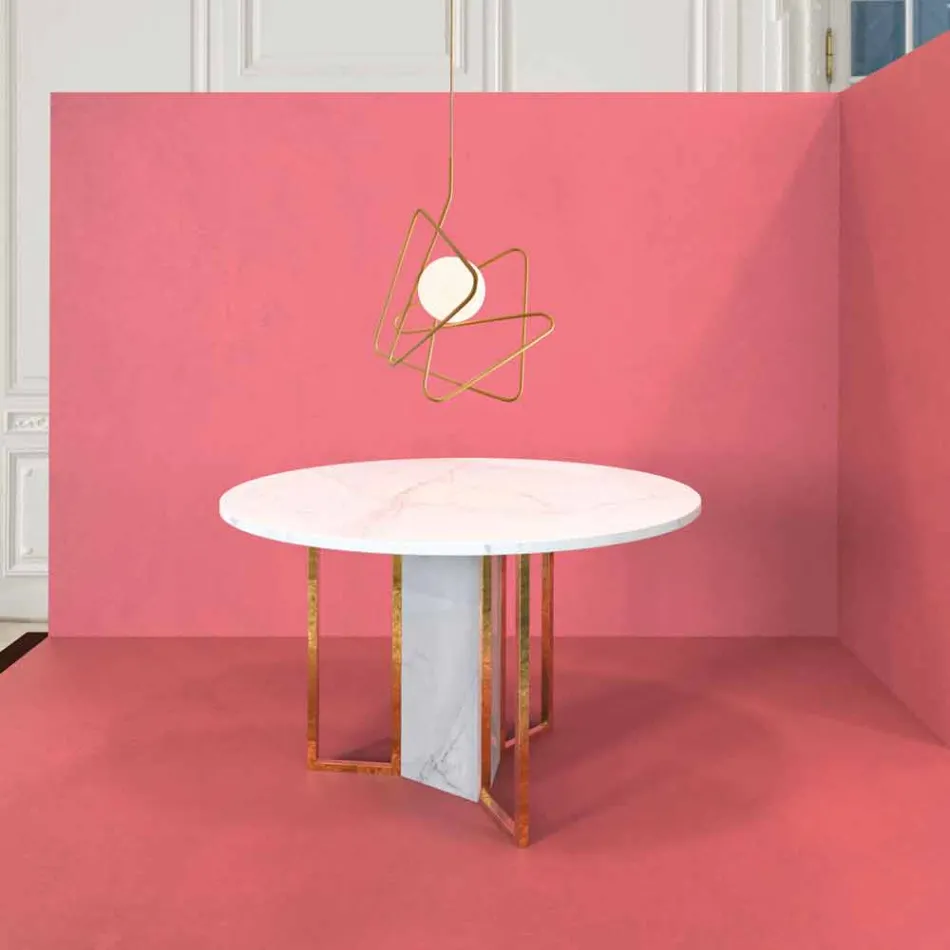 Lampa în suspensie din oțel modernă Ø60xh.60xL.cavo200cm, Adele Viadurini