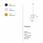 Lampa în suspensie din oțel modernă Ø60xh.60xL.cavo200cm, Adele Viadurini