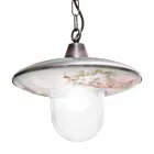 Lampa cu Suspensie din Aluminiu Cupru Negru cu Decorat Artizanal - Latina Viadurini