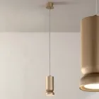 Lampă cu suspendare din aluminiu vopsit cu pulbere și cablu reglabil - Buxus Viadurini