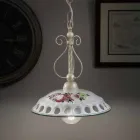 Lampa cu suspendare din ceramica lucrata manual cu Passanastri - Napoli Viadurini