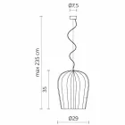 Lampă cu suspensie în ceramică alb lucios Design în 4 forme - Oasis Viadurini