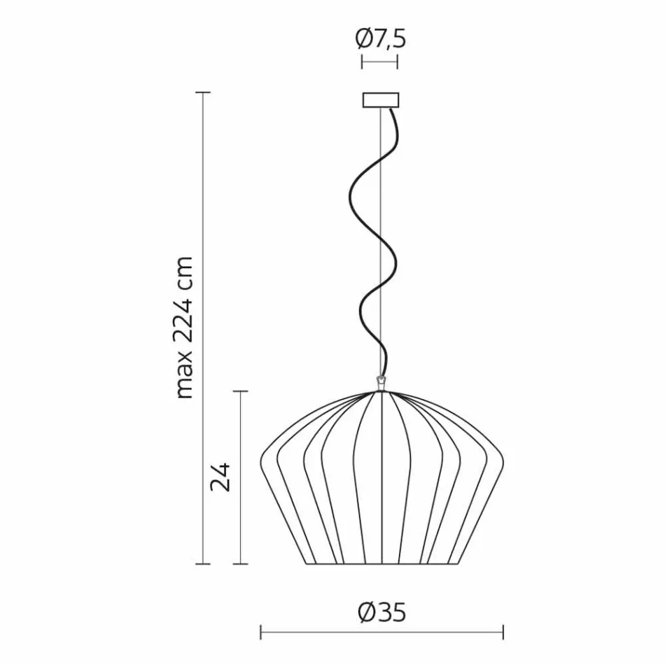 Lampă cu suspensie în ceramică alb lucios Design în 4 forme - Oasis Viadurini
