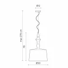 Lampă suspendată din ceramică albă. Umbra în design scurt de in - Cadabra Viadurini