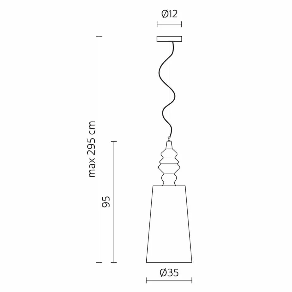 Lampă de suspendare în abajur din ceramică albă în design lung din in - Cadabra Viadurini