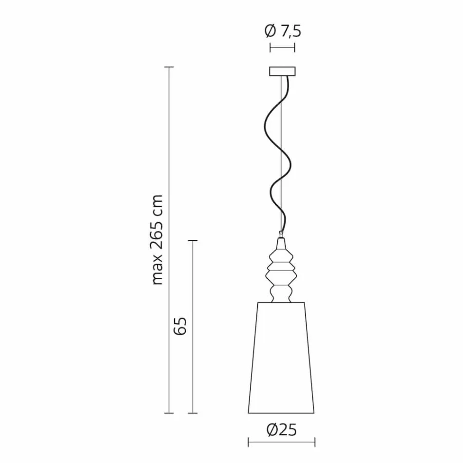 Lampă de suspendare în abajur din ceramică albă în design lung din in - Cadabra Viadurini
