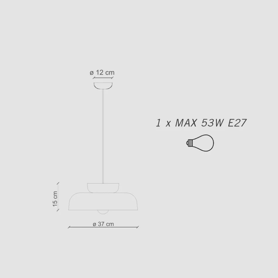 Lampa cu Suspensie din Ceramica Bicolora Made in Italy - Corcovado Viadurini