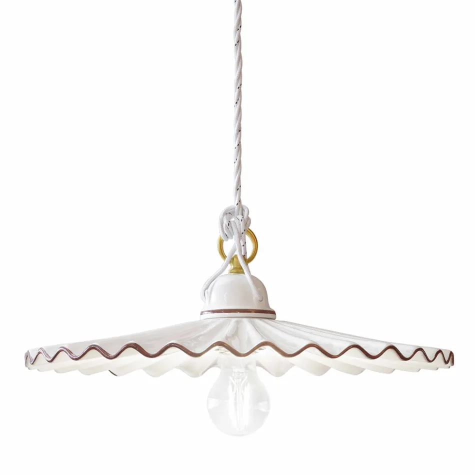 Lampă suspensie ceramică cu decență Ferroluce L&#39;Aquila Viadurini