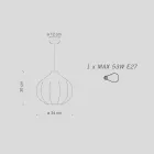 Lampa suspendata din ceramica cu 2 finisaje Made in Italy - Afoxe Viadurini