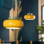 Lampa suspendata din ceramica cu diferite finisaje Made in Italy - Corcovado Viadurini